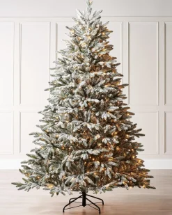 WeRChristmas Pre-Lit Snow Flocked Christmas Tree, 6.5 Ft^ Snow Flocked Christmas Trees|Pre Lit Christmas Trees