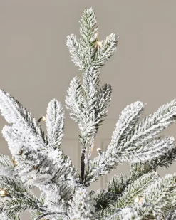 WeRChristmas Pre-Lit Snow Flocked Christmas Tree, 7.5 Ft^ Snow Flocked Christmas Trees|Pre Lit Christmas Trees