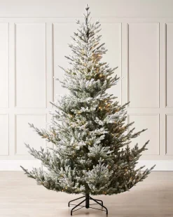 WeRChristmas Pre-Lit Snow Flocked Douglas Fir Christmas Tree, 7 Ft^ Premium Christmas Trees|Snow Flocked Christmas Trees