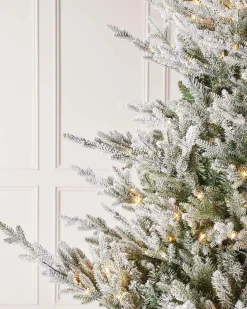 WeRChristmas Pre-Lit Snow Flocked Douglas Fir Christmas Tree, 9 Ft^ Premium Christmas Trees|Pre Lit Christmas Trees