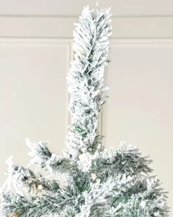 WeRChristmas Pre-Lit Snow Flocked Mixed Pine Christmas Tree, 6 Ft^ Budget Christmas Trees|Snow Flocked Christmas Trees