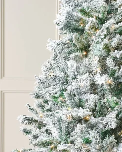 WeRChristmas Pre-Lit Snow Flocked Mixed Pine Christmas Tree, 7 Ft^ Budget Christmas Trees|Snow Flocked Christmas Trees