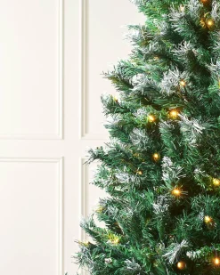 WeRChristmas Pre-Lit Snow Flocked Mixed Pine Christmas Tree, 7 Ft^ Budget Christmas Trees|Snow Flocked Christmas Trees