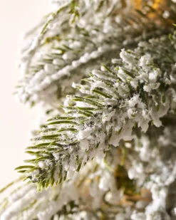 WeRChristmas Pre-Lit Snow Flocked Natural Fir Majestic Wreath, 1.5 M^ Extra Large Wreaths|Decorated Wreaths