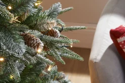WeRChristmas Pre-Lit Snow Flocked Norwegian Spruce Christmas Tree, 6 Ft^ Snow Flocked Christmas Trees|Pre Lit Christmas Trees