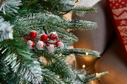 WeRChristmas Pre-Lit Snow Flocked Norwegian Spruce Christmas Tree, 7 Ft^ Snow Flocked Christmas Trees|Pre Lit Christmas Trees