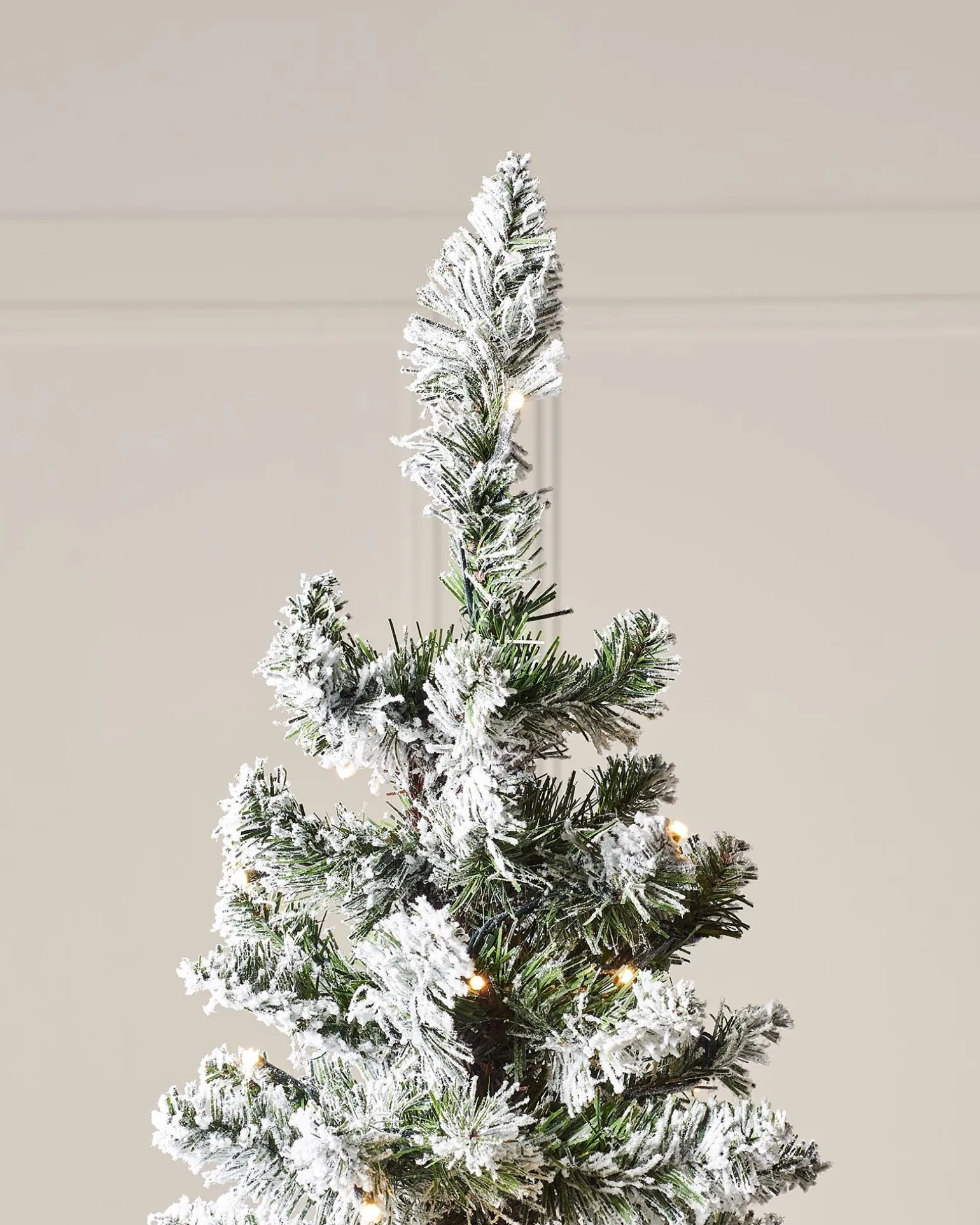 WeRChristmas Pre-Lit Snow Flocked Pencil Christmas Tree, 6.5 Ft^ Budget Christmas Trees|Snow Flocked Christmas Trees
