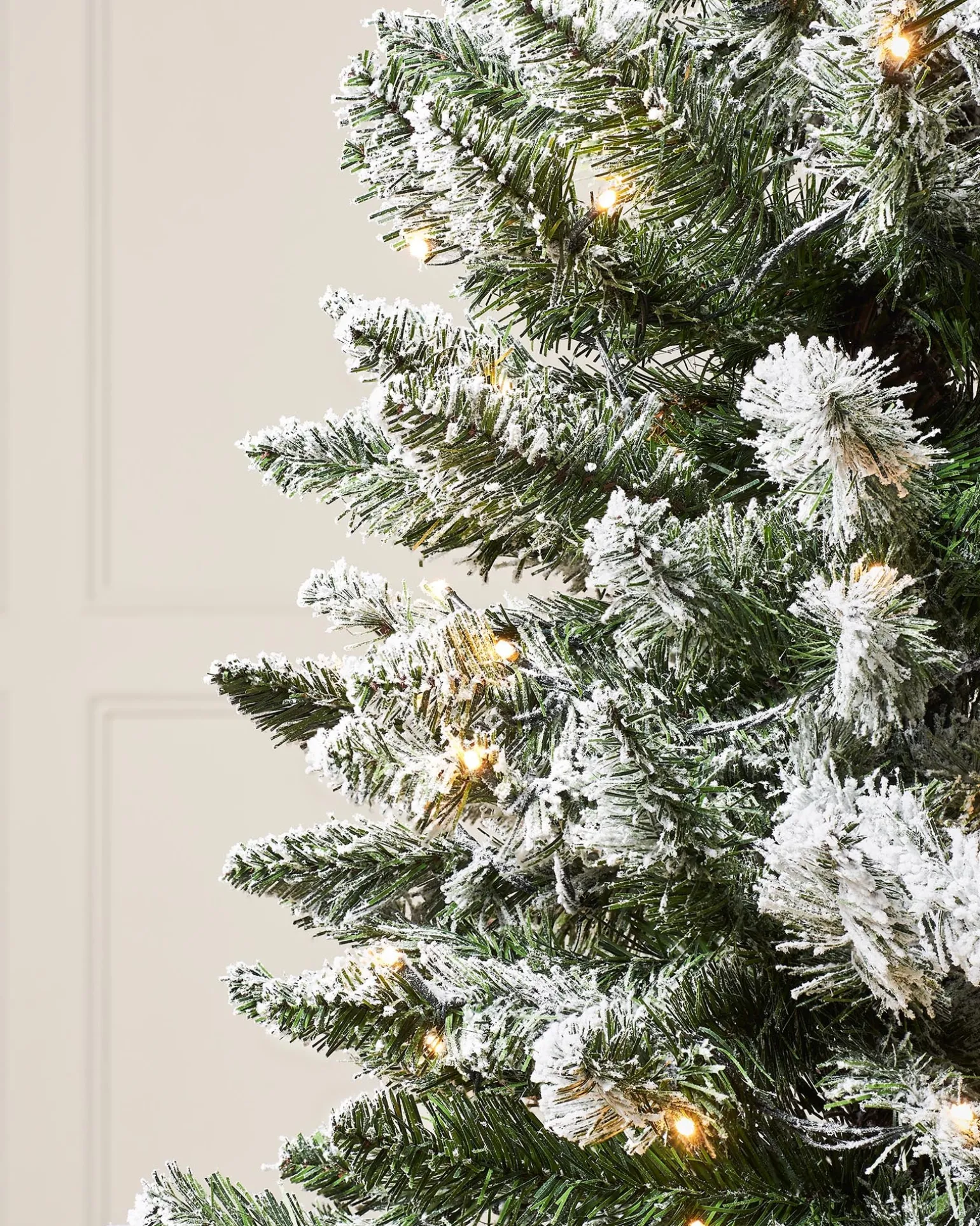 WeRChristmas Pre-Lit Snow Flocked Pencil Christmas Tree, 6.5 Ft^ Budget Christmas Trees|Snow Flocked Christmas Trees