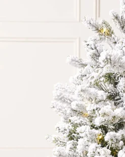 WeRChristmas Pre-Lit Snow Flocked Potted Christmas Tree, 3 Ft^ Budget Christmas Trees|Potted Christmas Trees
