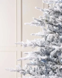 WeRChristmas Pre-Lit Snow Flocked Spruce Christmas Tree, 6 Ft^ Snow Flocked Christmas Trees|Pre Lit Christmas Trees