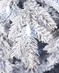 WeRChristmas Pre-Lit Snow Flocked Spruce Christmas Tree, 6 Ft^ Snow Flocked Christmas Trees|Pre Lit Christmas Trees