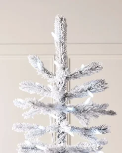WeRChristmas Pre-Lit Snow Flocked Spruce Christmas Tree, 6 Ft^ Snow Flocked Christmas Trees|Pre Lit Christmas Trees