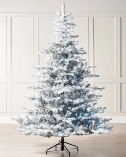 WeRChristmas Pre-Lit Snow Flocked Spruce Christmas Tree, 7 Ft^ Snow Flocked Christmas Trees|Pre Lit Christmas Trees