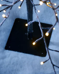 WeRChristmas Pre-Lit Snow Flocked Twig Tree, 4 Ft^ Tree Silhouettes|Budget Christmas Trees