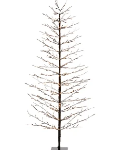 WeRChristmas Pre-Lit Snow Flocked Twig Tree, 4 Ft^ Tree Silhouettes|Budget Christmas Trees
