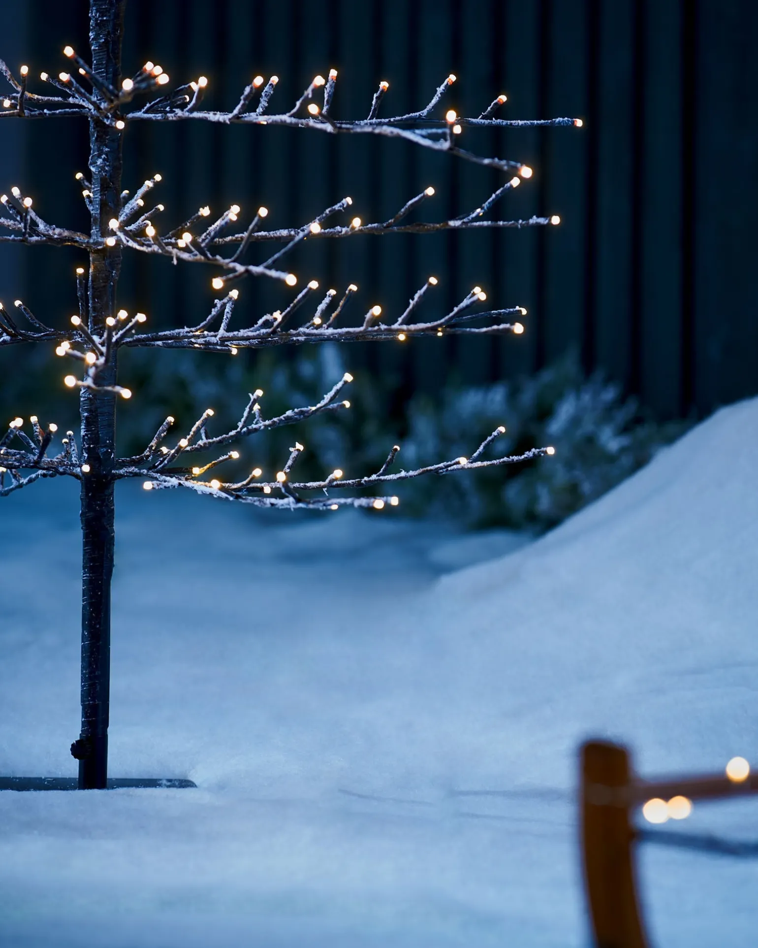 WeRChristmas Pre-Lit Snow Flocked Twig Tree, 6 Ft^ Tree Silhouettes