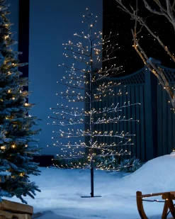 WeRChristmas Pre-Lit Snow Flocked Twig Tree, 6 Ft^ Tree Silhouettes