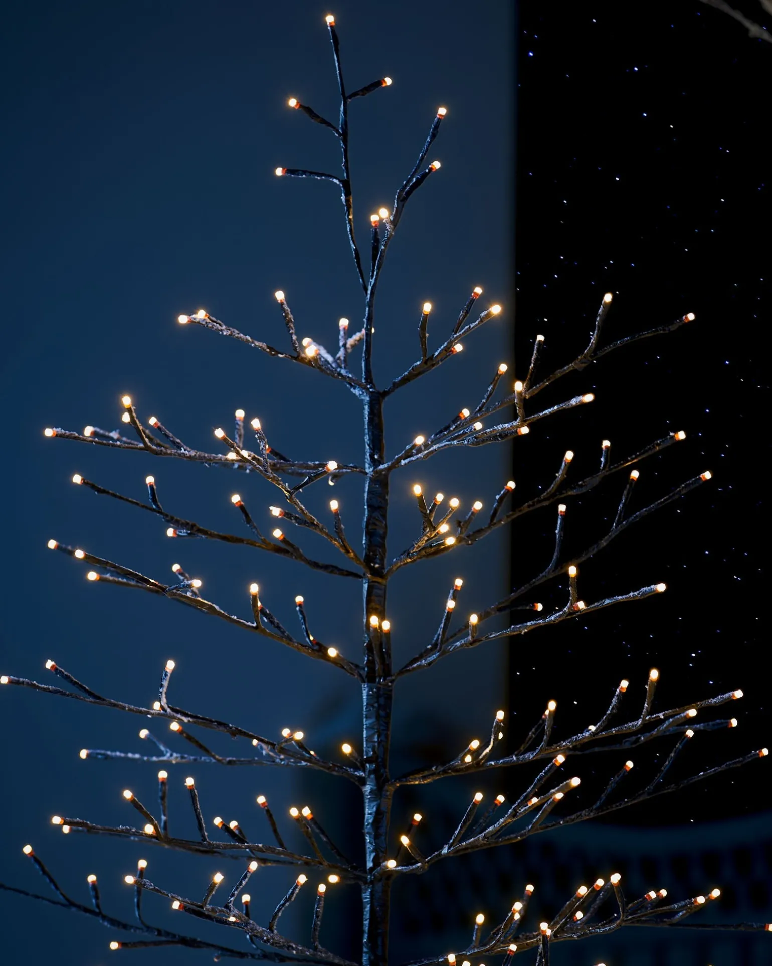 WeRChristmas Pre-Lit Snow Flocked Twig Tree, 6 Ft^ Tree Silhouettes