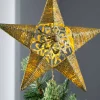 WeRChristmas Pre-Lit Snowflake Christmas Tree Topper, Gold, 31 Cm^ Tree Toppers