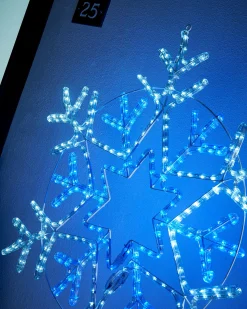 WeRChristmas Pre-Lit Snowflake Rope Light Silhouette, 90 Cm^ Festive Star, Snowflake & Sign Lights
