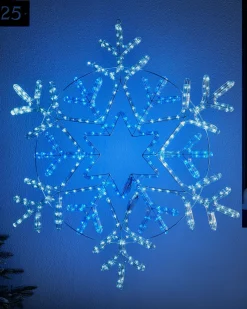 WeRChristmas Pre-Lit Snowflake Rope Light Silhouette, 90 Cm^ Festive Star, Snowflake & Sign Lights