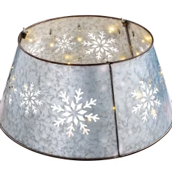 WeRChristmas Pre-Lit Snowflake Tree Collar, 55 Cm^ Skirts & Collars
