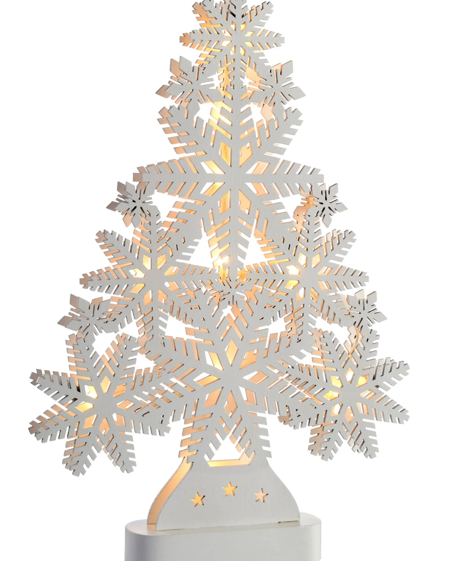 WeRChristmas Pre-Lit Snowflake Tree Table Christmas Decoration, 39.5 Cm^ Table Decorations