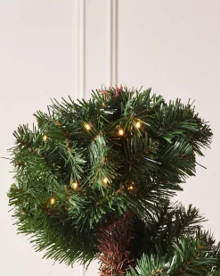 WeRChristmas Pre-Lit Spiral Potted Christmas Tree, 6 Ft^ Potted Christmas Trees|Pre Lit Christmas Trees