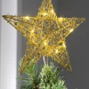 WeRChristmas Pre-Lit Star Christmas Tree Topper, Gold, 31 Cm^ Tree Toppers