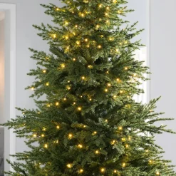 WeRChristmas Pre-Lit Traditional Fir Multi-Function Christmas Tree, 6 Ft^ Pre Lit Christmas Trees