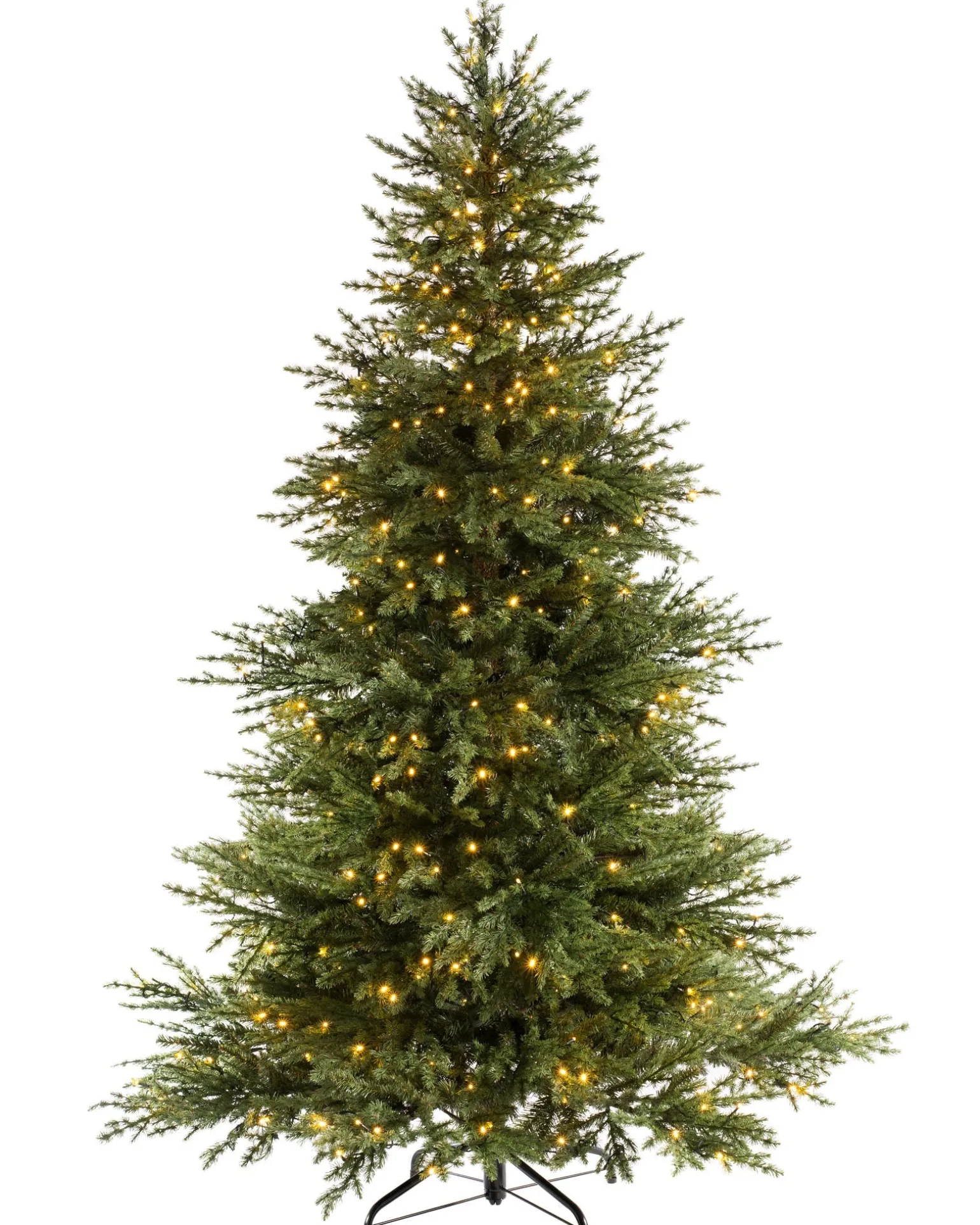 WeRChristmas Pre-Lit Traditional Fir Multi-Function Christmas Tree, 7 Ft^ Pre Lit Christmas Trees