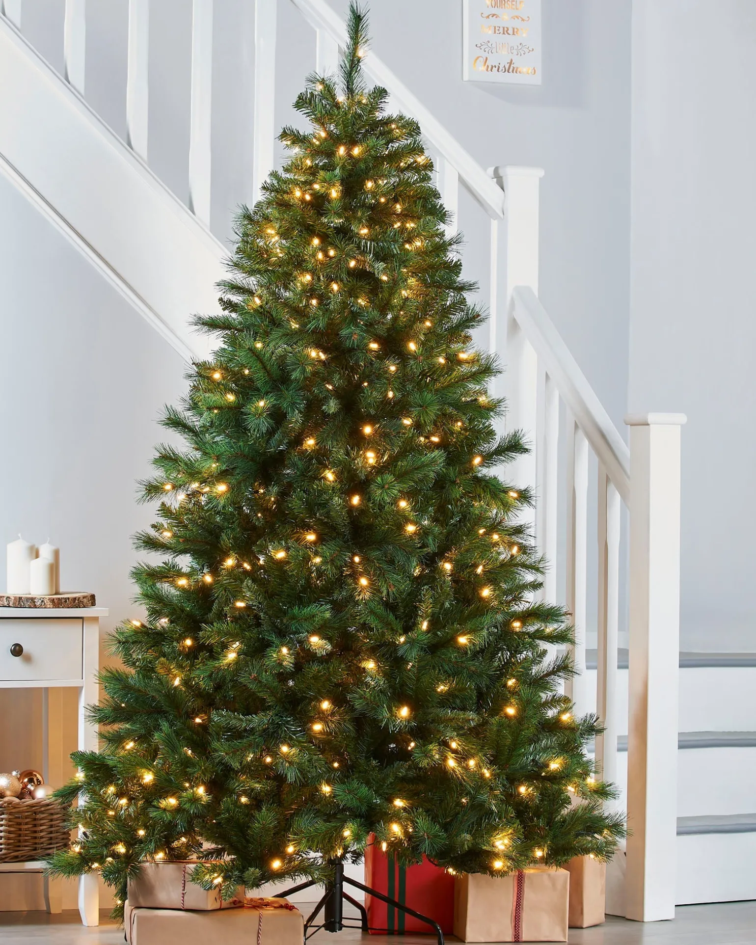 WeRChristmas Pre-Lit Victorian Pine Multi-Function Christmas Tree, 7 Ft^ Budget Christmas Trees|Pre Lit Christmas Trees