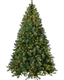 WeRChristmas Pre-Lit Victorian Pine Multi-Function Christmas Tree, 7 Ft^ Budget Christmas Trees|Pre Lit Christmas Trees