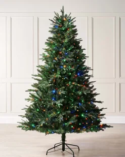 WeRChristmas Pre-Lit Windsor Fir Christmas Tree, Dual Multi Colour, 8 Ft^ Premium Christmas Trees|Pre Lit Christmas Trees