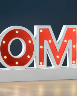 WeRChristmas Pre-Lit Wooden Home Sign, 38 Cm^ Table Decorations