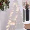 WeRChristmas Pre-Lit Wooden Reindeer Scene, 46 Cm^ Table Decorations