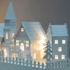 WeRChristmas Pre-Lit Wooden Village Church Scene, 45 Cm^ Table Decorations