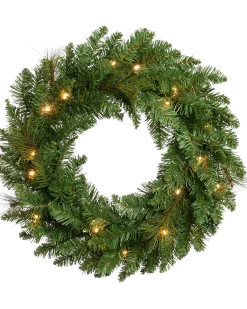 WeRChristmas Pre-Lit Wreath, 60 Cm^ Plain Wreaths|Pre Lit Wreaths