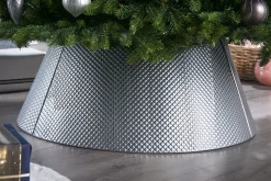 WeRChristmas Quilted Metal Tree Collar, Silver, 71 Cm^ Skirts & Collars