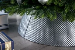 WeRChristmas Quilted Metal Tree Collar, Silver, 71 Cm^ Skirts & Collars
