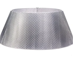 WeRChristmas Quilted Metal Tree Collar, Silver, 71 Cm^ Skirts & Collars