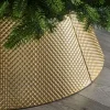 WeRChristmas Quilted Metal Tree Collar, Gold, 71 Cm^ Skirts & Collars