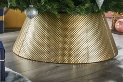 WeRChristmas Quilted Metal Tree Collar, Gold, 71 Cm^ Skirts & Collars