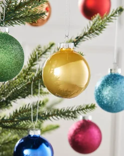 WeRChristmas Rainbow Glass Baubles, 24 Pack, 6 Cm^ Glass Baubles