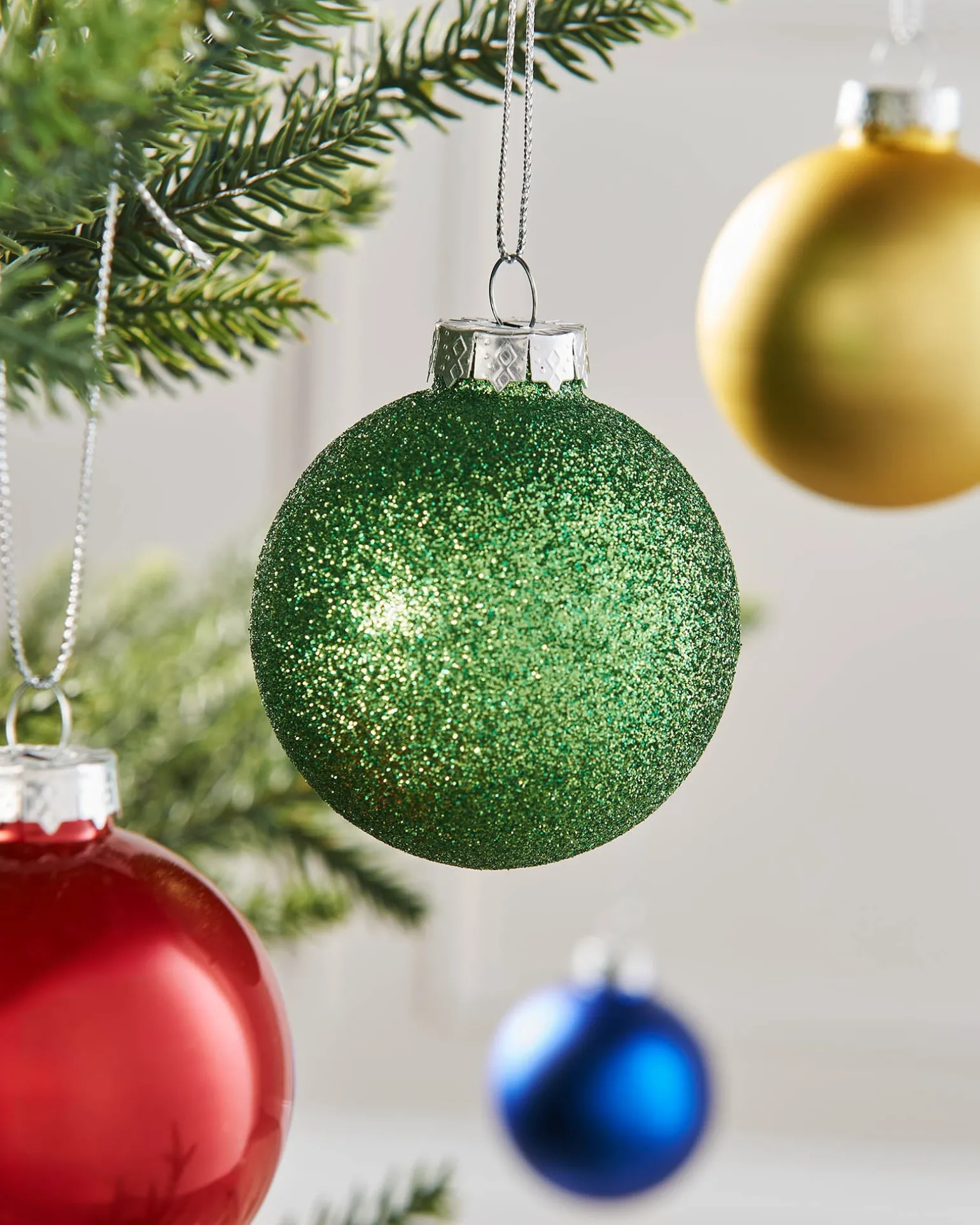 WeRChristmas Rainbow Glass Baubles, 24 Pack, 6 Cm^ Glass Baubles