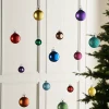 WeRChristmas Rainbow Glass Baubles, 24 Pack, 3 Cm^ Glass Baubles