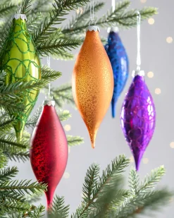 WeRChristmas Rainbow Glass Baubles 5 Pack, 15 Cm^ Glass Baubles