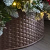 WeRChristmas Rattan Effect Tree Collar, Brown, 65 Cm^ Skirts & Collars
