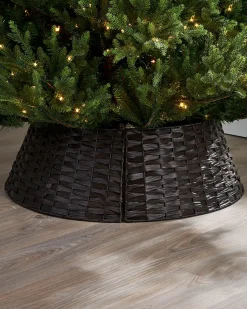 WeRChristmas Rattan Tree Collar, Dark Brown, 65 Cm^ Skirts & Collars