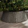 WeRChristmas Rattan Tree Collar, Grey, 65 Cm^ Skirts & Collars